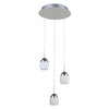 LAMPARA LED COLGANTE INTERIOR 2G CAPELLA 3X5W CROMO 3000K