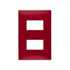 PLACA 2 MODULOS C/CHASIS SIMON 25 PLUS ROJO CARMESI