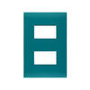PLACA 2 MODULOS C/CHASIS SIMON 25 PLUS VERDE AQUA