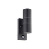LAMPARA LED MURO EXTERIOR EGLO RIGA 5 6W NEGRO 3000K GU10X2