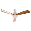 VENTILADOR 52" LED MASTERFAN ARIA 3 ASPAS MAPLE 18W ACABADO BLANCO CONTROL REMOTO