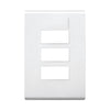 PLACA 3 MODULOS C/CHASIS BTICINO MODUS RESTYLE BLANCO