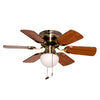 VENTILADOR 30" MASTERFAN PETIT 6 ASPAS REVERSIBLE CAOBA /NOGAL ACABDO LATON ANTIGUO
