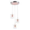 LAMPARA LED COLGANTE INTERIOR TECNOLITE HOME CUORE 3X5W COBRE 3000K REDONDO