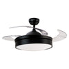 VENTILADOR 42" LED MASTERFAN VOLARE 4 ASPAS TRASNPARENTE 36W ACABADO NEGRO CONTROL REMOTO WIFI